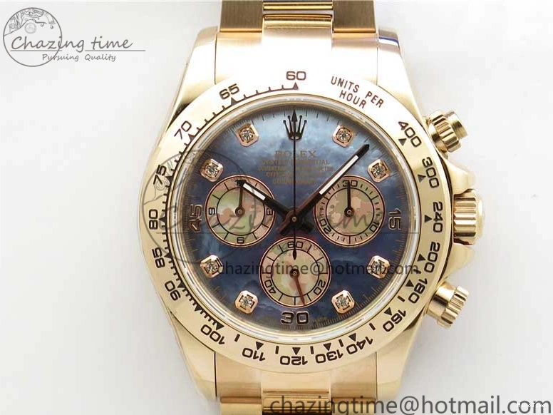 MiroTime 0330 Daytona 116520 RG UBF Best Edition Ice Blue MOP Crystal Markers Dial on RG Bracelet A Classic 2941